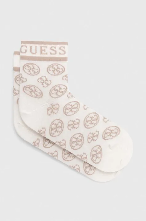 Čarape Guess NOMIE za žene, boja: bež, V4YZ03 ZZ00I