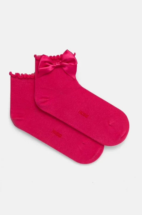 Шкарпетки HUGO жіночі колір рожевий 50518996
