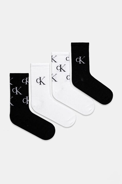Calvin Klein Jeans zokni 4 pár fekete, női, 701229463