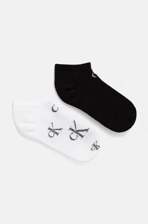 Ponožky Calvin Klein Jeans 2-pak dámske, biela farba, 701229470