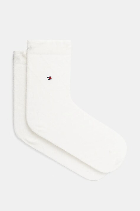 Tommy Hilfiger sosete femei, culoarea alb, 701229857