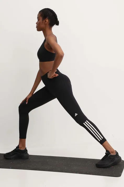 adidas Performance legginsy do biegania Daily Run kolor czarny z nadrukiem IL9870