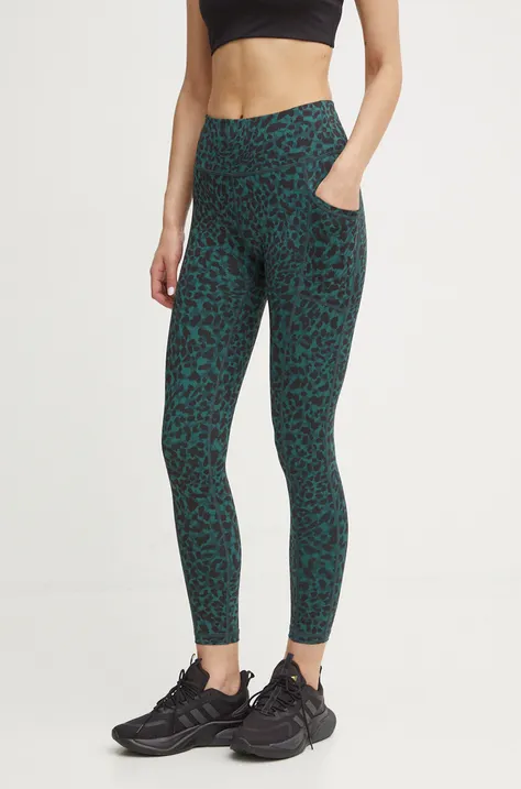 Dkny legginsy damskie kolor zielony wzorzyste DP4P3491