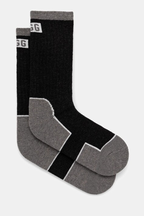 UGG sosete din amestec de lana culoarea negru, 1158830