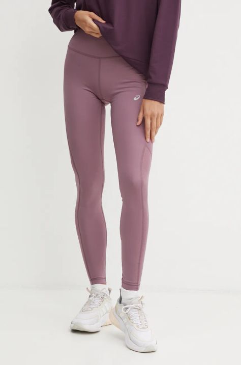 Asics leggins de alergare Icon culoarea roz, cu imprimeu, 2012C739