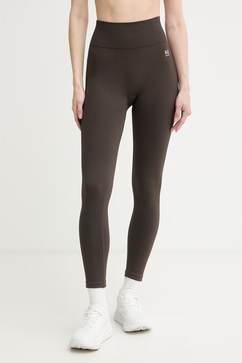 P.E Nation legginsy sportowe damskie Restore brązowe regular waist 243G295
