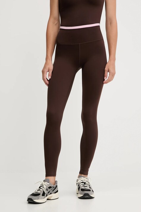 P.E Nation legginsy Vita damskie kolor brązowy gładkie 243G343