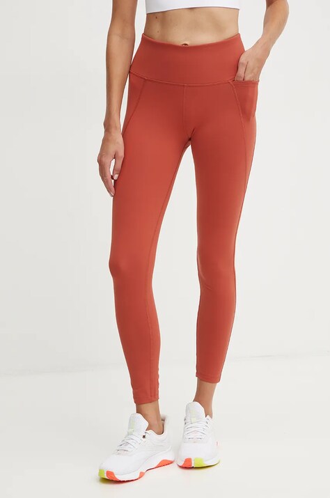 Tréninkové legíny Reebok LUX Collection oranžová barva, hladké, 100205604