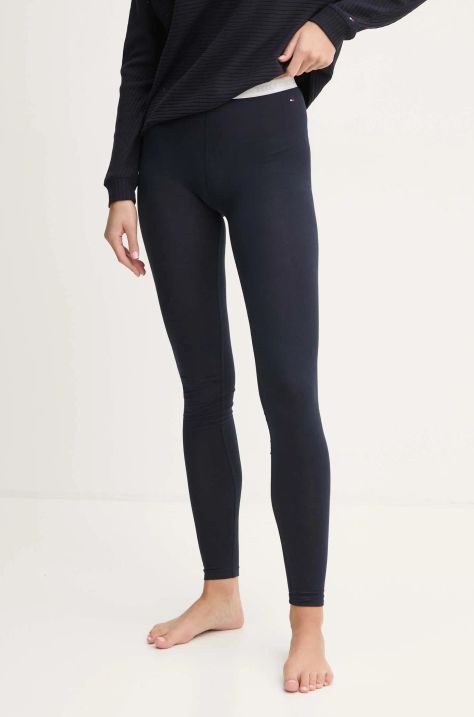 Tommy Hilfiger legginsy damskie kolor granatowy melanżowe UW0UW05576