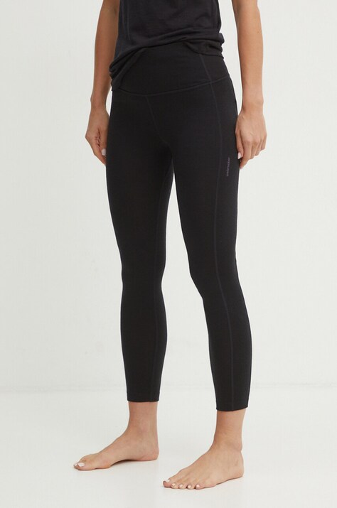 Icebreaker leggins sport Merino 260 Fastray II femei, culoarea negru, neted, IB0A56XI0011