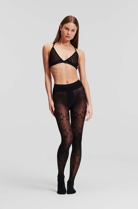 Колготки Karl Lagerfeld колір чорний 246W3903