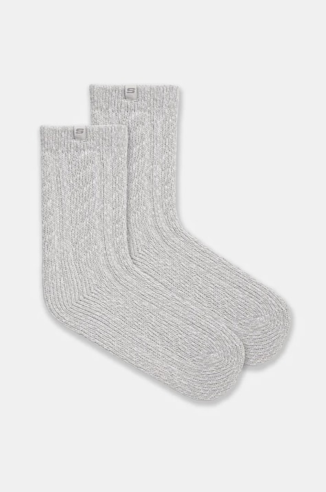 Skechers calzini pacco da 2 donna colore grigio SK41045