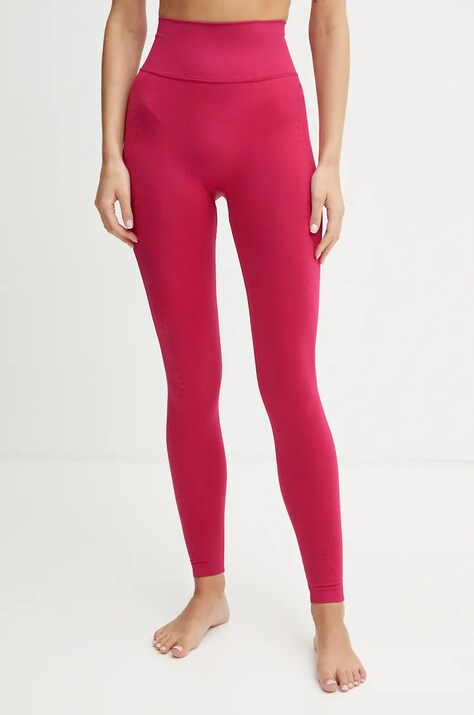 Casall jambiere de yoga Scallop culoarea roz, neted, 24241