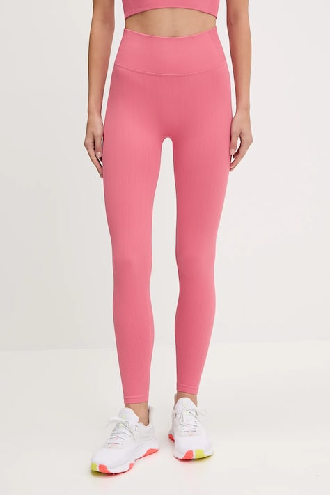 Casall legginsy treningowe Multi Rib kolor różowy gładkie 24160