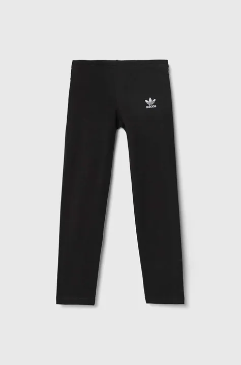 adidas Originals legginsy dziecięce kolor czarny gładkie IW3504