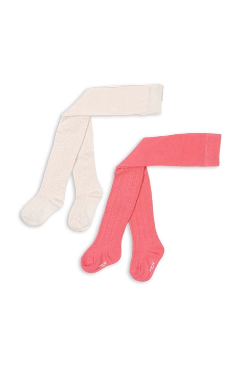 Konges Sløjd collant bambino 2 PACK POINTELLE TIGHTS pacco da 2 colore bianco KS101453