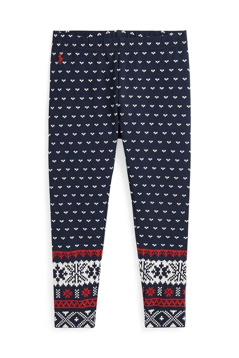 Polo Ralph Lauren legginsy dziecięce kolor czarny wzorzyste 312952795001