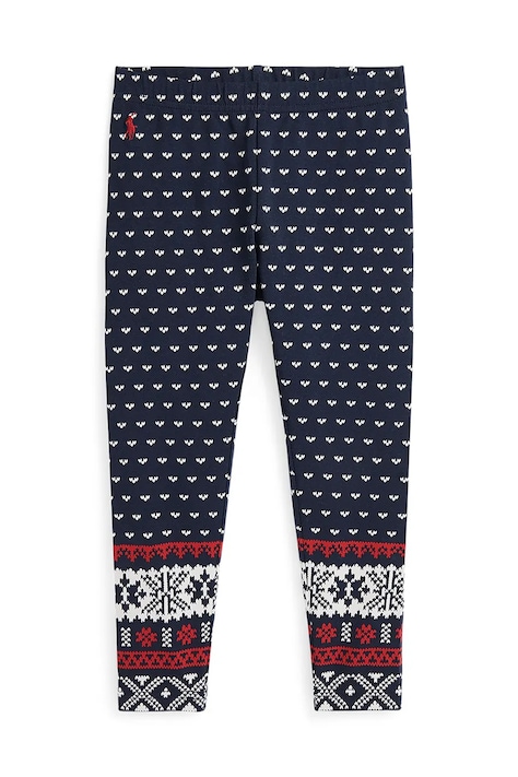 Detské legíny Polo Ralph Lauren čierna farba, vzorované, 312952795001