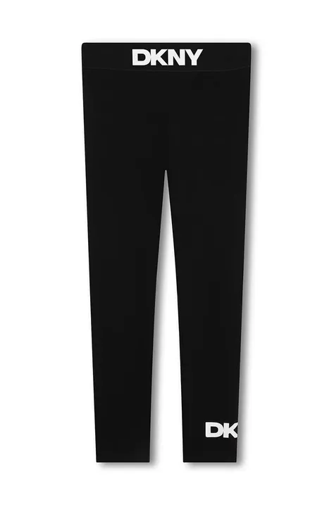 Dkny leggins copii culoarea negru, cu imprimeu, D60222