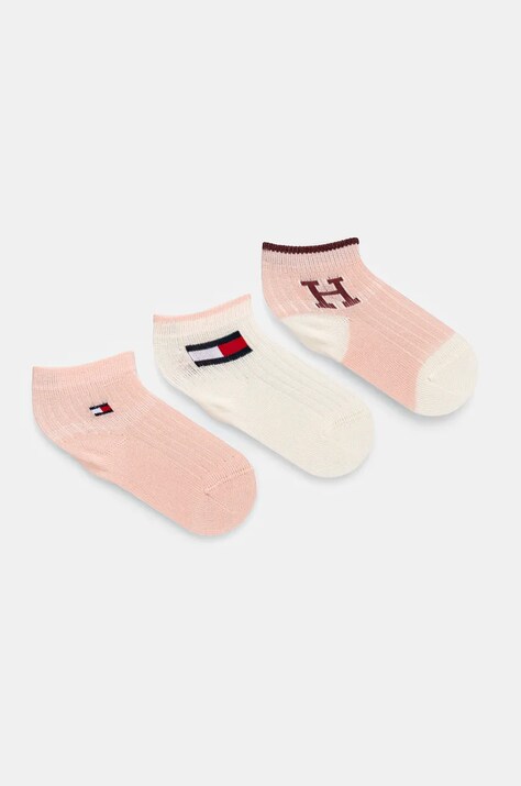 Tommy Hilfiger skarpetki niemowlęce 3-pack kolor różowy 701229881