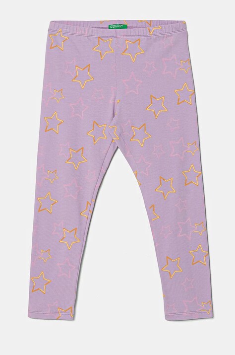 United Colors of Benetton leggins copii culoarea violet, modelator, 355LGF048