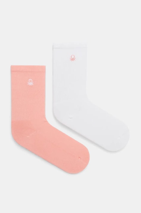 Шкарпетки United Colors of Benetton 2-pack колір помаранчевий 6AO30702A