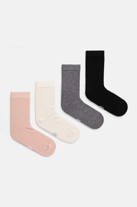 Носки United Colors of Benetton 4 шт цвет розовый 6GRD07028