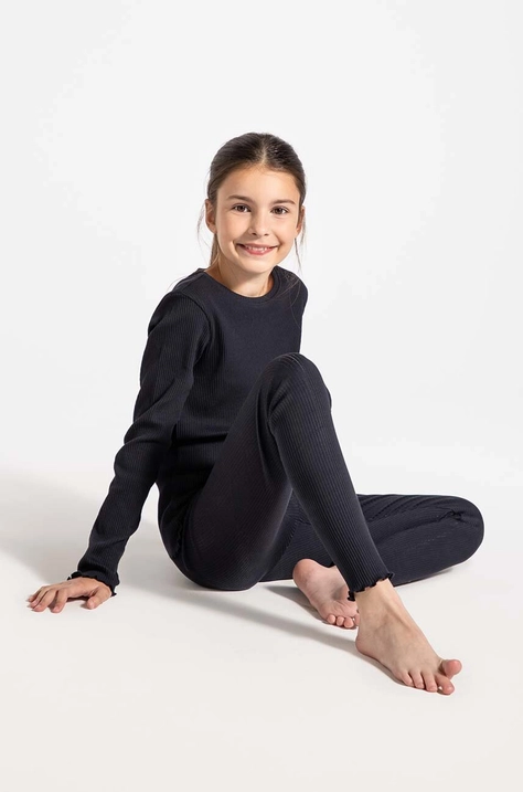 Coccodrillo leggings per bambini colore nero EVERYDAY GIRL