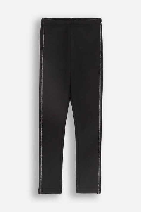 Coccodrillo leggins copii culoarea negru, neted, CARTOONS GIRL KIDS