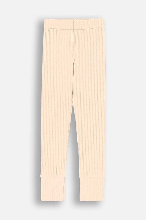 Дитячі легінси Coccodrillo колір бежевий однотонні RODEO GIRL JUNIOR