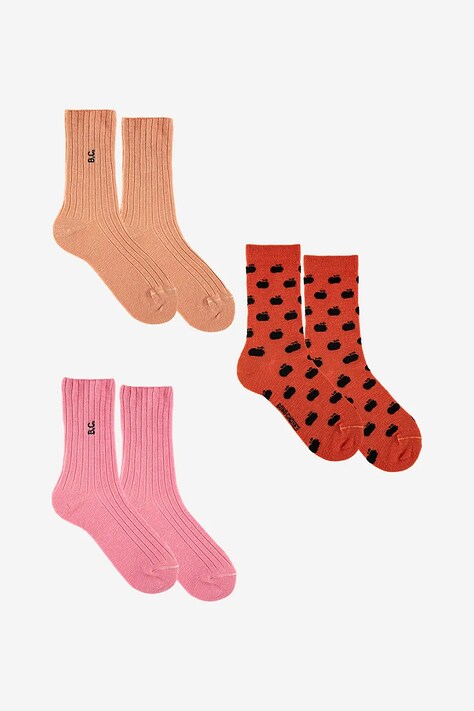 Bobo Choses sosete copii 3-pack culoarea portocaliu, 322EI002