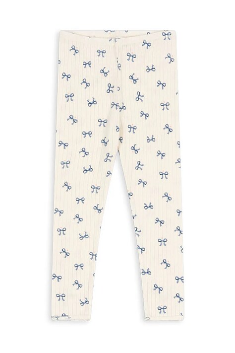 Dětské bavlněné legíny Konges Sløjd MINNIE PANTS GOTS bílá barva, KS102058