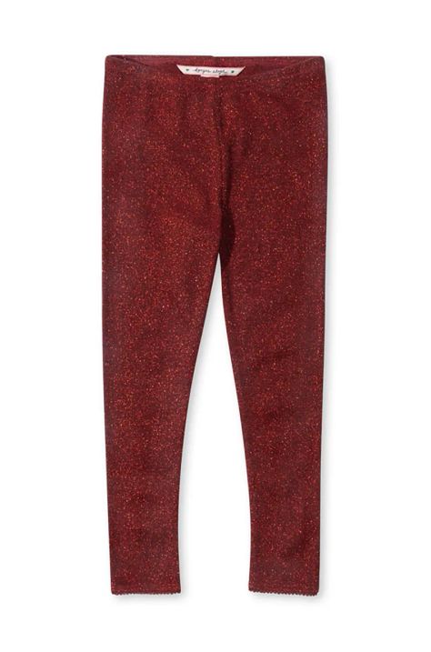 Konges Sløjd leggins copii ROLI PANTS culoarea rosu, neted, KS102091