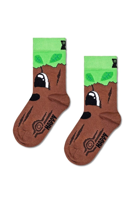 Dětské ponožky Happy Socks Kids Happy Tree Sock hnědá barva, P001441