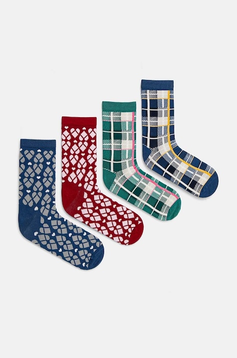 Dětské ponožky United Colors of Benetton 4-pack modrá barva, 6AO30703P