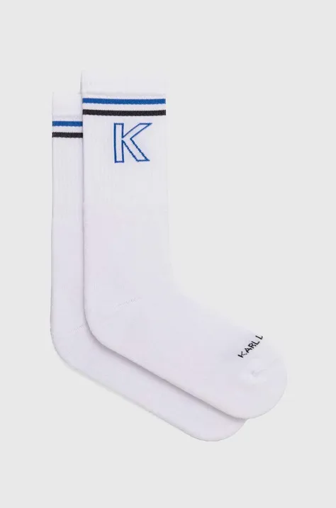 Ponožky Karl Lagerfeld pánske, biela farba, 543101.805509