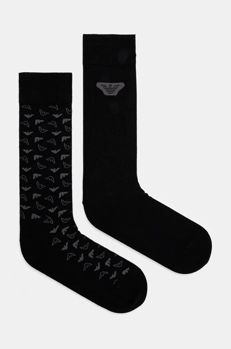 Шкарпетки Emporio Armani Underwear 2-pack чоловічі колір чорний 302302 4F280