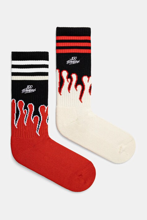 adidas Originals skarpetki 100 Thieves Socks męskie kolor biały JE0320