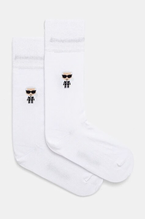 Karl Lagerfeld sosete barbati, culoarea alb, 544102.805504