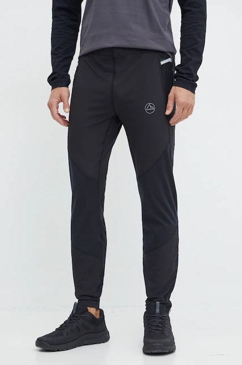 LA Sportiva legginsy sportowe Primal męskie kolor czarny wzorzyste ZARG020