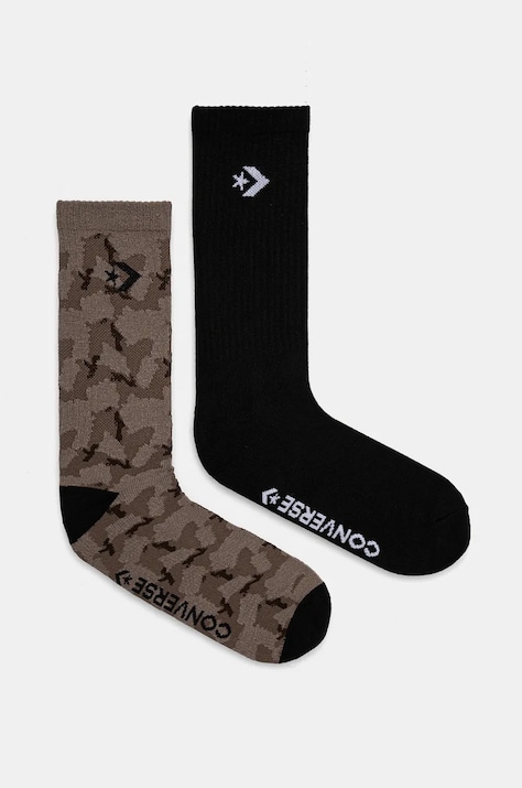 Converse sosete 2-pack barbati, culoarea negru, E1303B-2010
