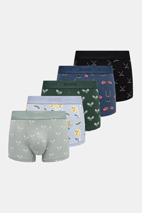 Hollister Co. boxeralsó 5 db zöld, férfi, KI314-4014