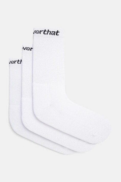 Ponožky thisisneverthat SP-Logo Socks 3Pack 3-pack pánské, bílá barva, TNCO0TUNSO01