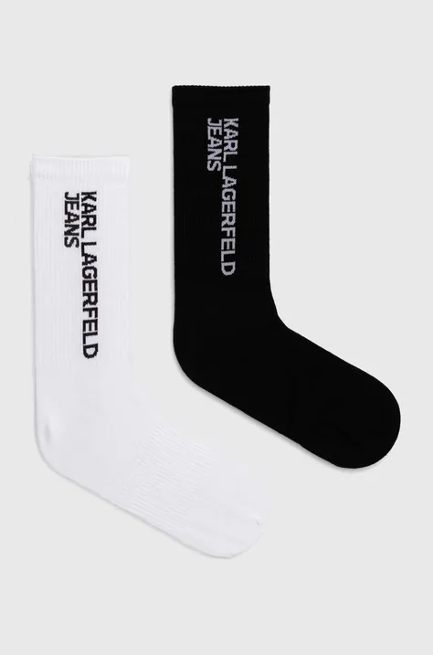 Ponožky Karl Lagerfeld Jeans 2-pack černá barva, 245D6003