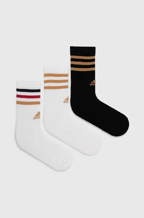 Ponožky adidas Essentials 3-pack bílá barva, IY8642