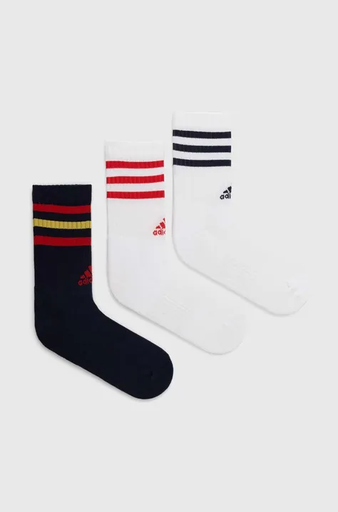 Шкарпетки adidas Essentials 3-pack колір білий IY8644