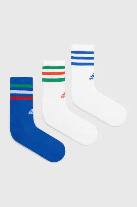 Шкарпетки adidas Essentials 3-pack колір білий IY8645
