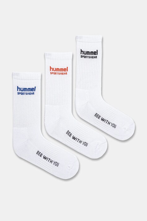 Hummel sosete 3-pack culoarea alb, 225371