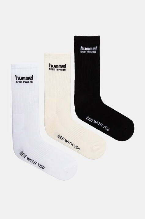 Hummel sosete 3-pack culoarea alb, 225371