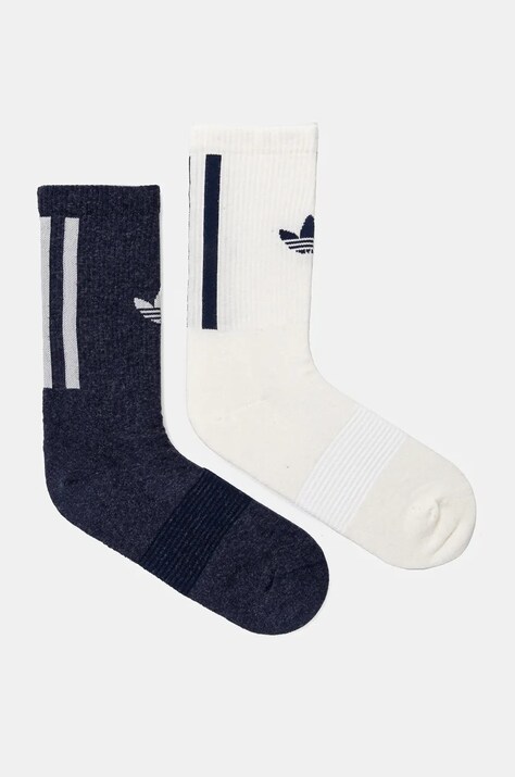 Шкарпетки з домішкою вовни adidas Originals 2-pack колір синій IX7613